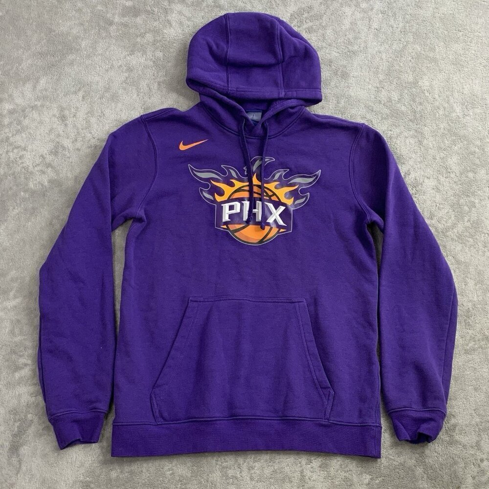 Nike Hoodie Mens M Phoenix Suns NBA Team Logo Club Pullover Purple Basketball